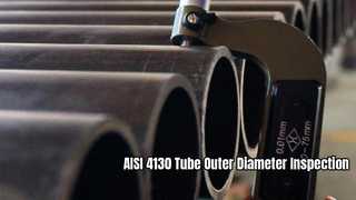 Inspección del diámetro exterior del tubo AISI 4130